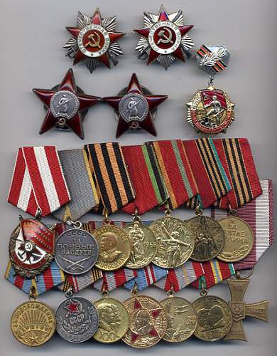 Some of my Soviet medal groups