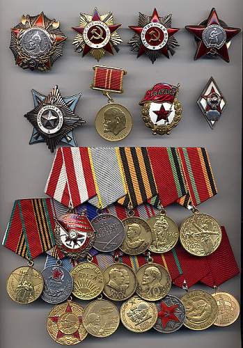 Some of my Soviet medal groups