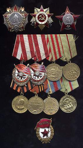 Some of my Soviet medal groups