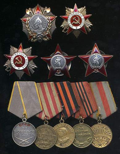 Some of my Soviet medal groups