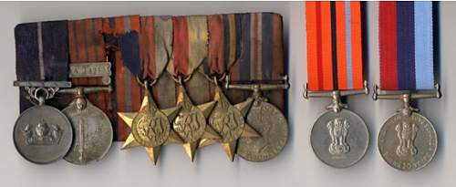 WWII Indian Army medal groups