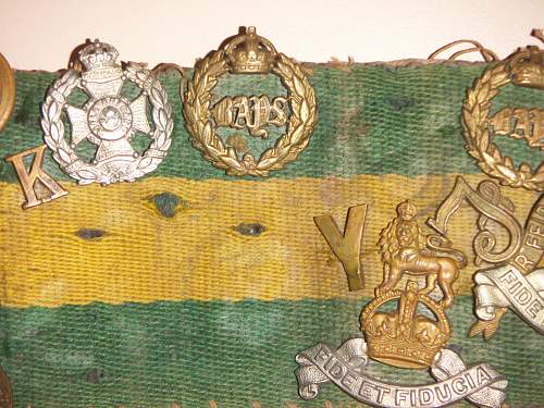 WW2 North African/Middle East campaign badge belt and others.