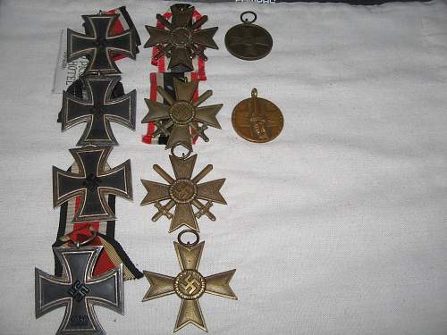 German WWII awards, badges and other items from German veteran estate sales