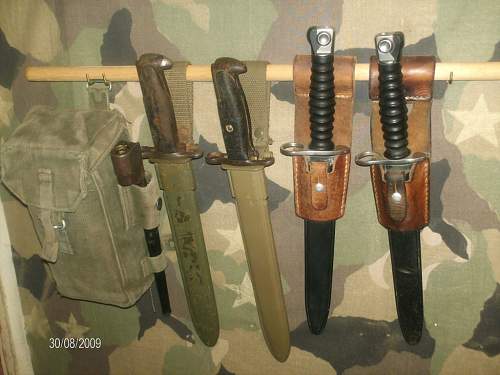 my collection of bayonets and deactivated guns