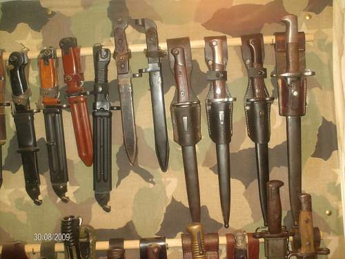 my collection of bayonets and deactivated guns