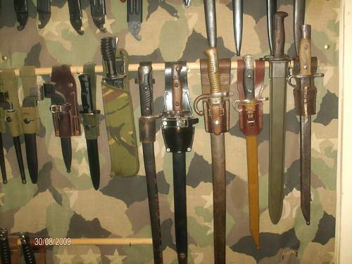 my collection of bayonets and deactivated guns