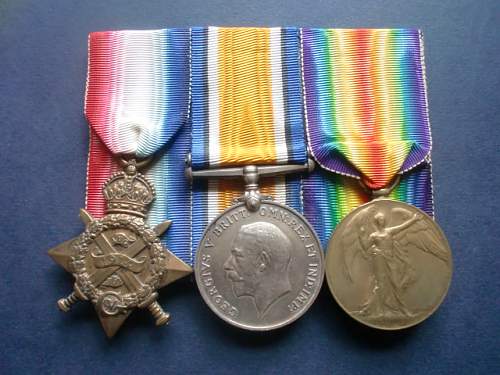 Medals to Irishmen in WW1.