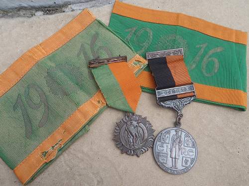 Historicaly important IRISH EASTER UPRISING MEDAL GROUP rare Officially Named GROUP to G.P.O recipiant.