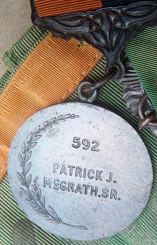 Historicaly important IRISH EASTER UPRISING MEDAL GROUP rare Officially Named GROUP to G.P.O recipiant.