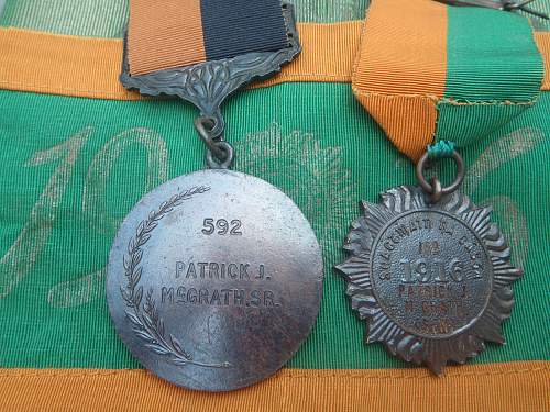 Historicaly important IRISH EASTER UPRISING MEDAL GROUP rare Officially Named GROUP to G.P.O recipiant.