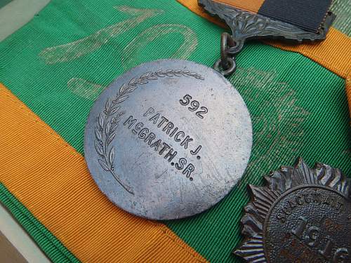 Historicaly important IRISH EASTER UPRISING MEDAL GROUP rare Officially Named GROUP to G.P.O recipiant.