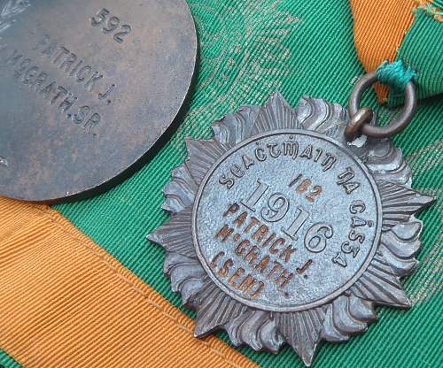 Historicaly important IRISH EASTER UPRISING MEDAL GROUP rare Officially Named GROUP to G.P.O recipiant.