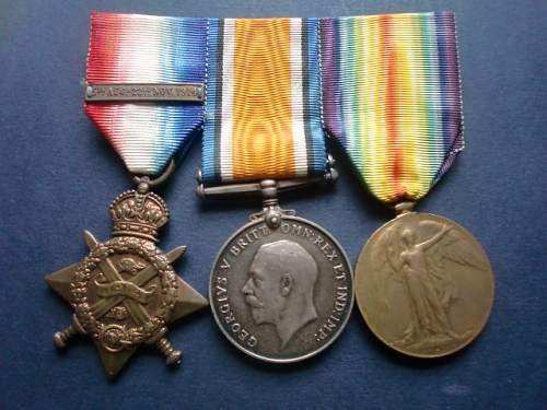 Medals to Irishmen in WW1.