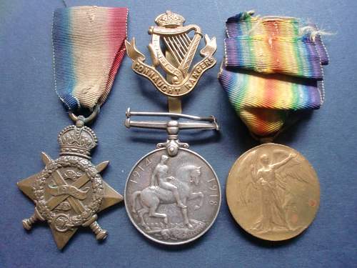 Medals to Irishmen in WW1.