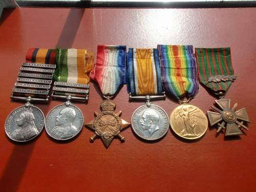 Medals to Irishmen in WW1.