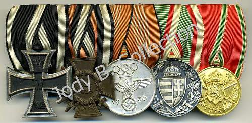 My Medal Bars and Single Mounted Medals Collection