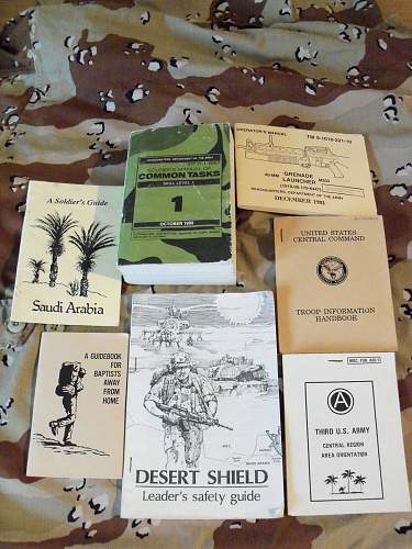 Desert Storm manuals and field book's
