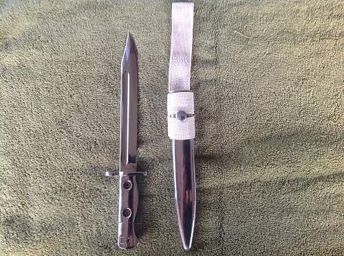 Australian Federation Guard (AFG) chromed bayonet