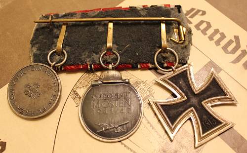 Medal Bar - EK2, Ostmedaille and Anschluss