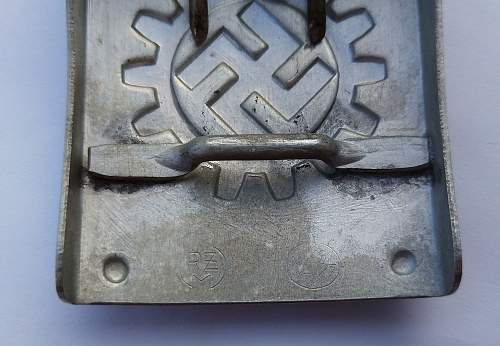 DAF buckle with a belt