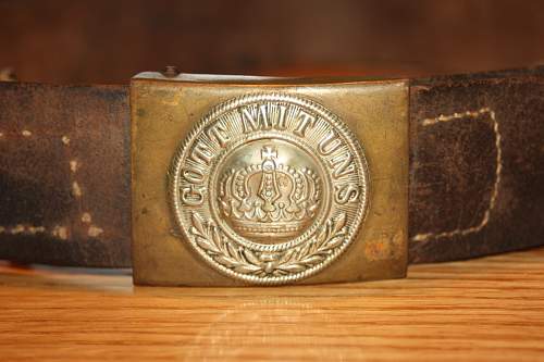 German Helmet &amp; Belt/Buckle