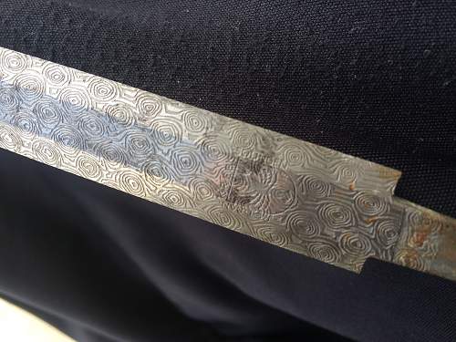 Artificial Damascus Krebs Dagger