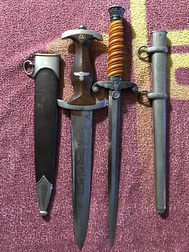 SA Dagger RZM and Army Dress Dagger Real?