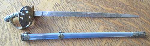 Need assistance with engraving on miniature sword