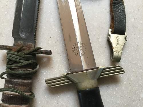 RLB EM dagger and A6 Intruder survival knife