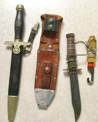 RLB EM dagger and A6 Intruder survival knife