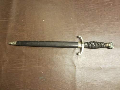 Ww2 German dagger with leather scabbard?