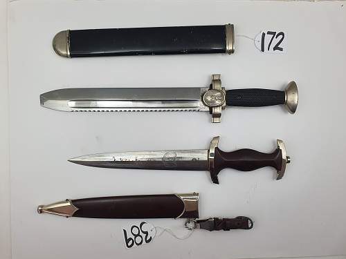 Red Cross dagger and repro RZM 38 SA dagger