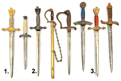 Miniature dagger paper knife info