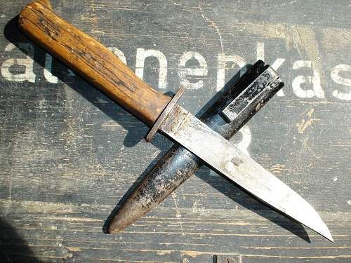 Wehrmacht-Heer fighting-knife, (&quot;Bowie-style&quot; blade)