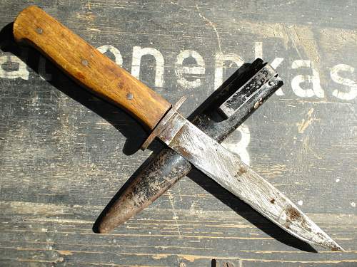 Wehrmacht-Heer fighting-knife, (&quot;Bowie-style&quot; blade)