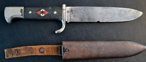 Gun Show Finds WKC Heer Dagger and HJ Dagger Puma, DAF banner.