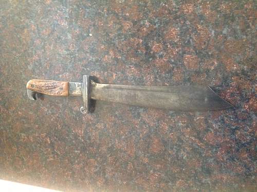 Strange RAD knife with sheath and belt