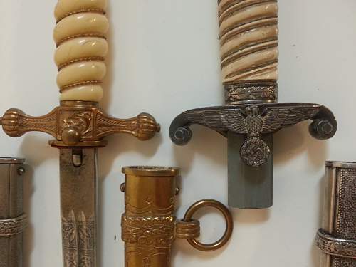 2 Heer daggers and one kriegsmarine, genuine?