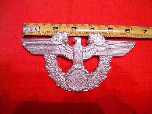 WWII German Police shako hat insignia