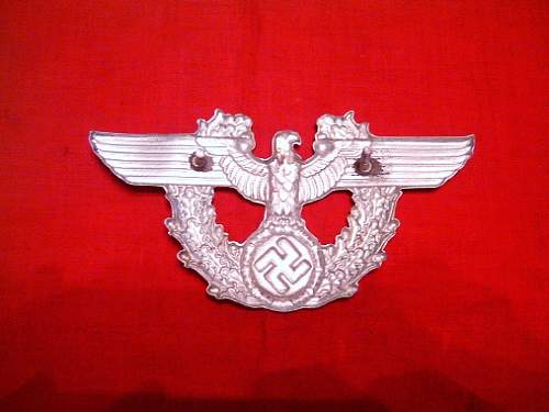 WWII German Police shako hat insignia