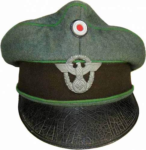 WWII Ordnungspolizei visor cap for review