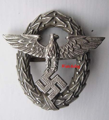 2nd Pattern Polizei Cap Badge