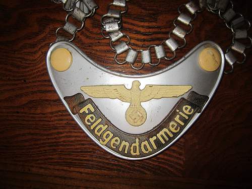 Help with a Feldgendarmerie gorget