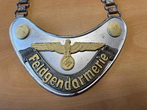 Feldgendarmerie gorget unmarked