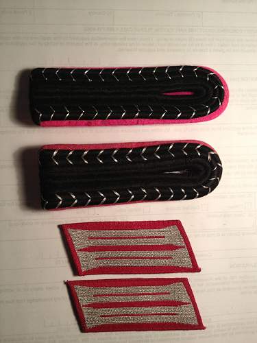 Feuerschutzpolizei (Fire Protection Police) Shoulder Boards and Collar Tabs