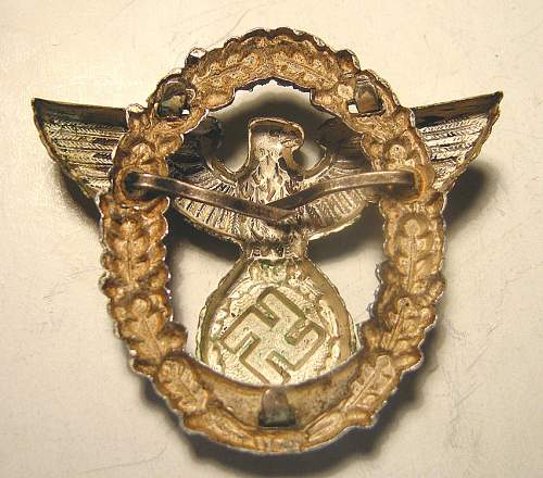 two-piece Police Officer's cap eagle