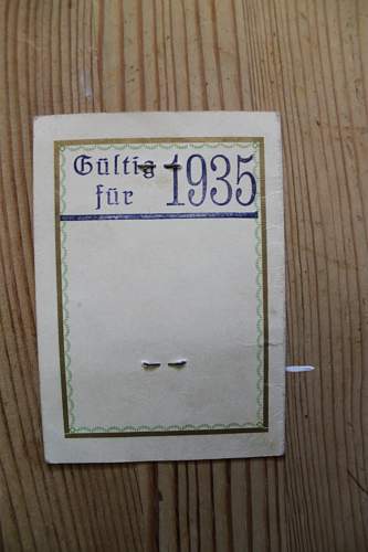 Pre-war Polizei sportverein Frankfurt id card