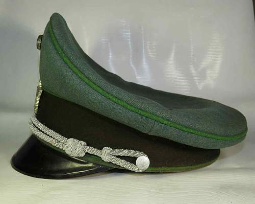 Third Reich Ordnungspolizei officer’s visor hat