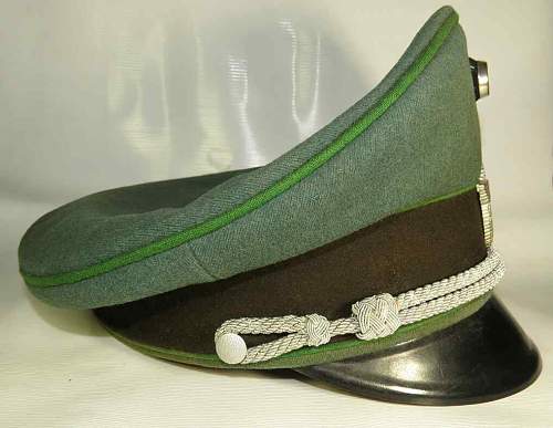 Third Reich Ordnungspolizei officer’s visor hat