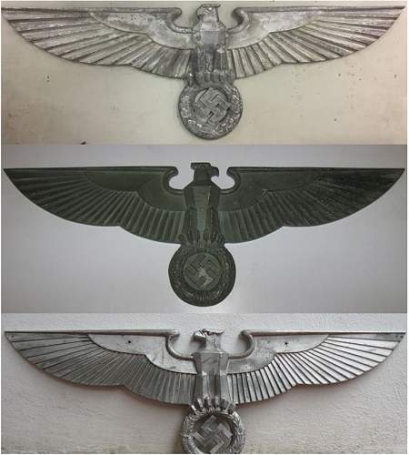 German Railroad Eagle, Dont know if they are original or reproductions.